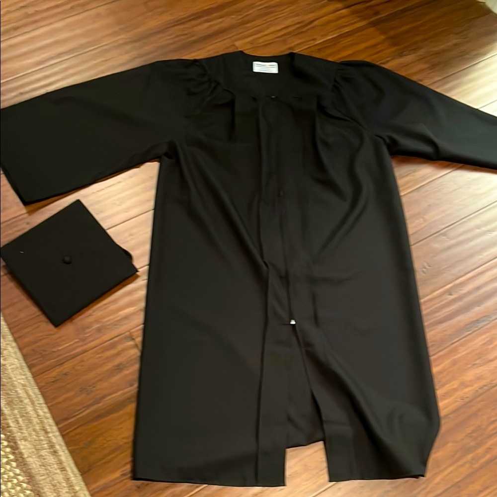 Black cap and gown